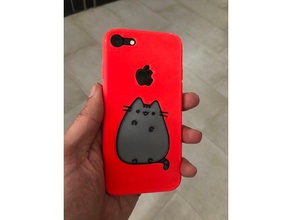 iphone 7 Fall pusheen Handy der 3d print model - Mito3D