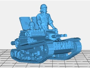 cv35 open hatchs crew models 1100 scale fow tanks ww2 tank 3d print model - Mito3D