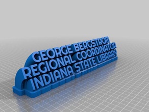 george 3 office customized 3d print model - Mito3D