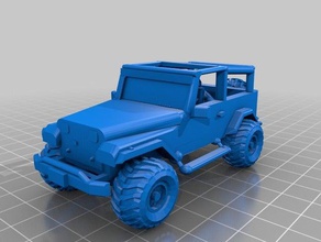 jeep wrangler open top vehicles 3d print model - Mito3D