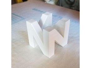 n64, cubo di un logo giochi 3d print model - Mito3D