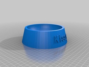 my customized fully parametric dog cat food bowl kissy pets 3d print model - Mito3D
