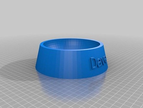 my customized fully parametric dog cat food bowl dave pets 3d print model - Mito3D
