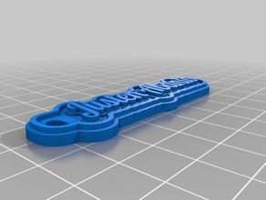 justen keychains customized 3d print model - Mito3D