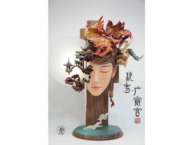 guanghan palácio mudança de fadas esculturas chinês 3D print model - Mito3D