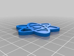 reagire portachiavi i javascript keychain 3d print model - Mito3D