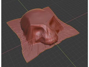crânio de pano esculturas 3d print model - Mito3D