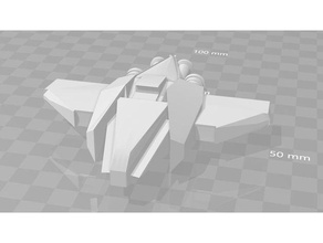 hyper spade vehicles frigate spaceship vehicle 3d print model - Mito3D