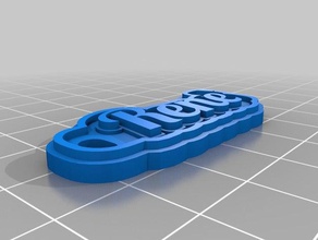 rene' keychains customized 3d print model - Mito3D