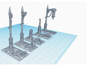 40k street light - ruined buildings & structures terrain wargame warhammer 3d print model - Mito3D