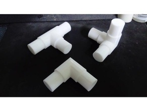 215mm 22mm pvc pipe connectors solid fitting 3d print model - Mito3D