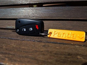 Anahtarlık - fıat panda portachiavi fiat anahtar 3d print model - Mito3D