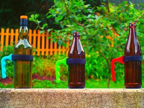 poignée de bouteille ménage la bière bootle coke boire vigne d'eau le whisky vin 3d print model - Mito3D