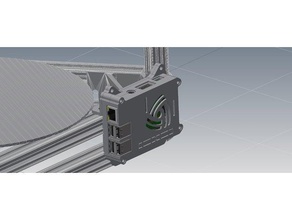rpi case bracket mounting kossel delta 2020 3d printer accessories 3d print model - Mito3D