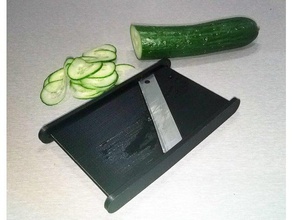 escapada de hoja cuchillo pepino slicer mandolina cocina y comedor 3d print model - Mito3D