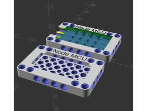 nodo mcu v2 lego technic recinto la electrónica carcasa alojamiento de compatible microcontrolador nodemcu pela 3d print model - Mito3D