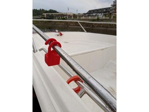 fender rail hook boats sport & outdoors boat boating bumper 3d print model - Mito3D