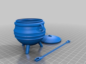 african potjie cooking pot models fire outdoor south africa 3d print model - Mito3D