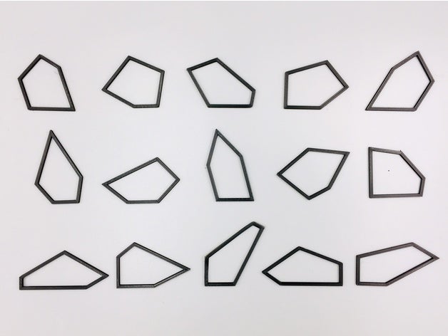 tessellating pentagons math art geek irregular pentagon tessellation tiling 3D print model - Mito3D