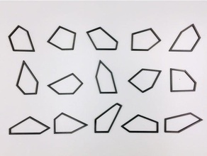 tessellating pentagons math art geek irregular pentagon tessellation tiling 3d print model - Mito3D