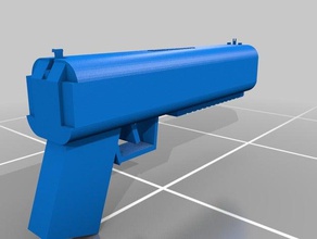 pistolet futuriste Spiele der arme futur futurist 3d print model - Mito3D