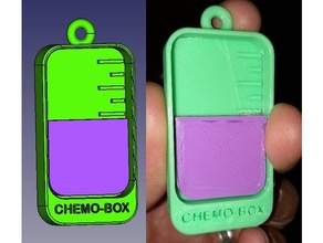 llavero solidário chemobox chaveiros 3d chaveiro quimio-caixa a quimioterapia quimio caixa gabinete crianças ni so 3d print model - Mito3D
