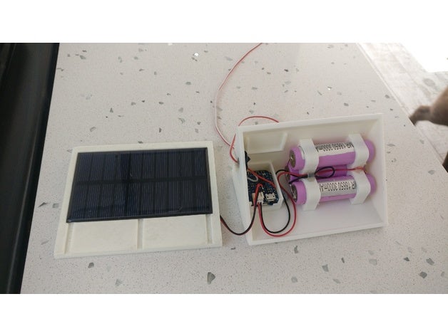solar wemos caja de la batería 18650 electrónica 3D print model - Mito3D