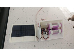 solar wemos battery box 18650 electronics 3d print model - Mito3D