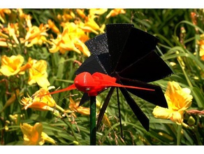 wind powered bird outdoor & garden decoration fly mechanical power 3d print model - Mito3D