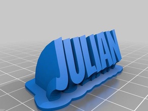 julian office personalizado 3d print model - Mito3D