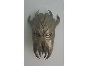 miraak mask wall mount 3d printing skyrim 3d print model - Mito3D