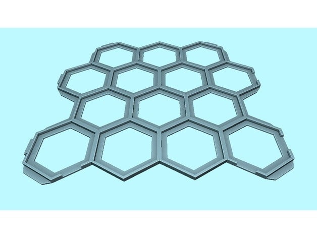 hex quest interlocking tile grid toy & game accessories map world building 3D print model - Mito3D