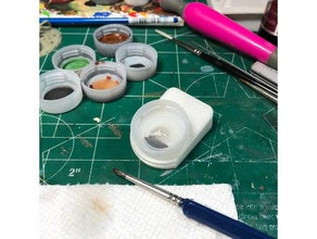 Flasche cap paint palette-Halter Kunst-tools boardgames der Miniatur miniaturen Farbe warhammer 3d print model - Mito3D
