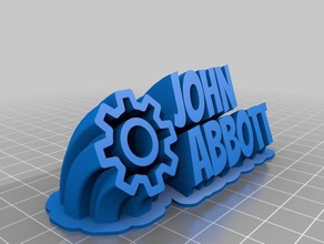 john a office customized 3d print model - Mito3D