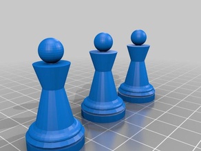 chess pawn sculptures 3d print model - Mito3D