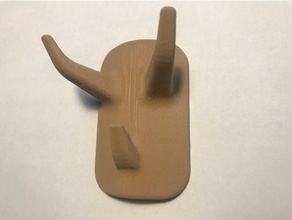 simple hat rack organization coat hook hanger keychain 3d print model - Mito3D