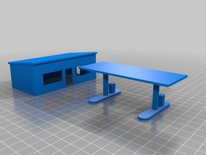 station-service Gebäude & Strukturen Architektur ho-Maßstab n-Skala 3d print model - Mito3D