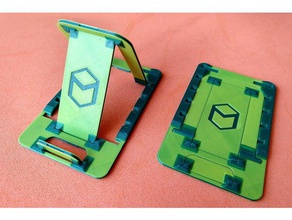 Telefon stand - flat-fold print Ort minibot-logo Handy minibot multicolor drucken 3d print model - Mito3D