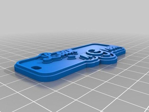 lean 'n vert 1 de porte-clés personnalisé 3d print model - Mito3D