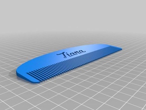 tiana peine cuarto de baño personalizado 3d print model - Mito3D