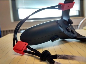 oculus touch knuckle cord lock strap-slot - Elektronik diy mamut quest 3d print model - Mito3D