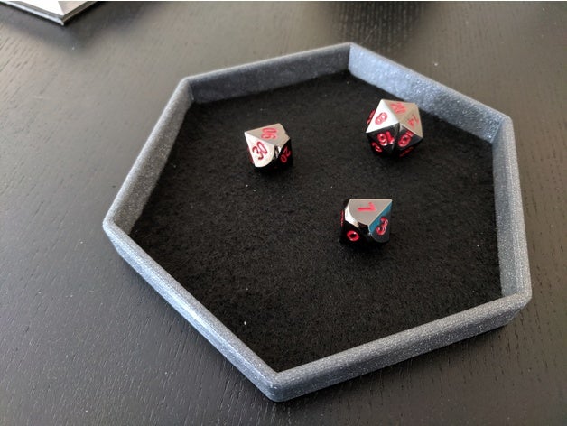 ainda outro hexagonal dado de bandeja brinquedo & acessórios para jogos dicetray dnd masmorras e dragões rpg mesa 3D print model - Mito3D