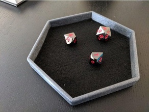 yet another hexagonal dice tray toy & game accessories dicetray dnd dungeons dragons gaming rpg tabletop 3d print model - Mito3D