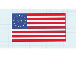 betsy ross 1776 l'art des outils colin kaepernick le drapeau 4 juillet mmu2s la palette états-unis 3d print model - Mito3D