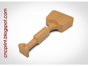 first monolithic diy cnc mallet hammer - build your own art tools machine router plywood wood wooden woodworking 3d print model - Mito3D