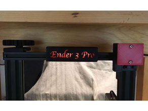 ender3 3 pro light name plates 3d printer accessories 3d print model - Mito3D