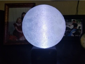 luna lampada d1mini ws2812 led scudo l'elettronica d1 mini da tavolo la lcd12864 a luce notturna wemos 3d print model - Mito3D