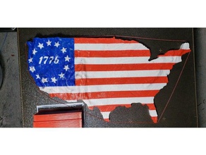 betsy ross 1776 topografyası öğrenme colin kaepernick bayrak hystory Bağımsızlık Günü 4 Temmuz maga dergi nike orijinal prusa i3 hoş bir özellik vatansever mk3s mmu2s topografya ABD 3d print model - Mito3D