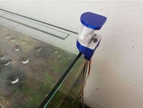 mini automatic fish feeder pets automation esp8266 tank home servo sg90 smart aquarium 3d print model - Mito3D