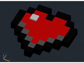 minecraft kalp 3d baskı 3d print model - Mito3D